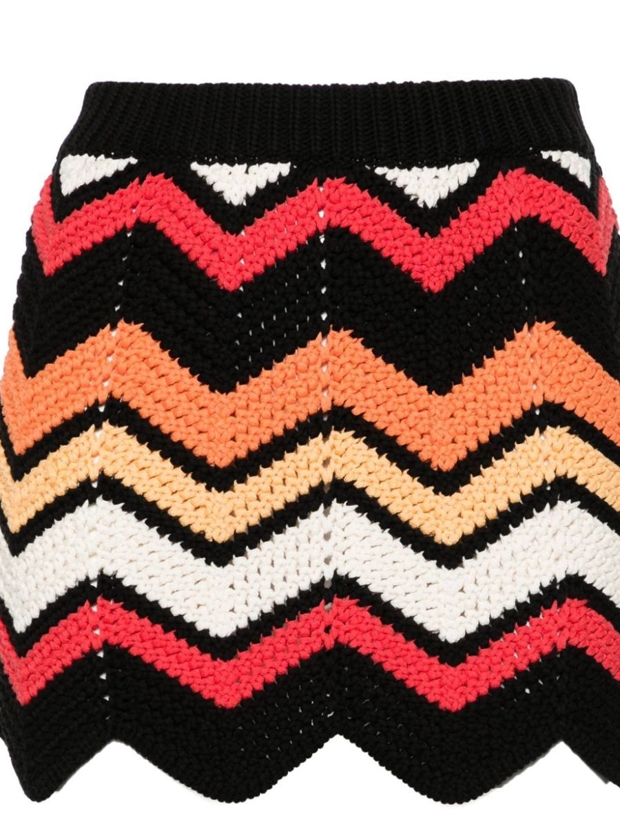 chevron-knit Kaleidoscopic Alanui miniskirt Women 0721